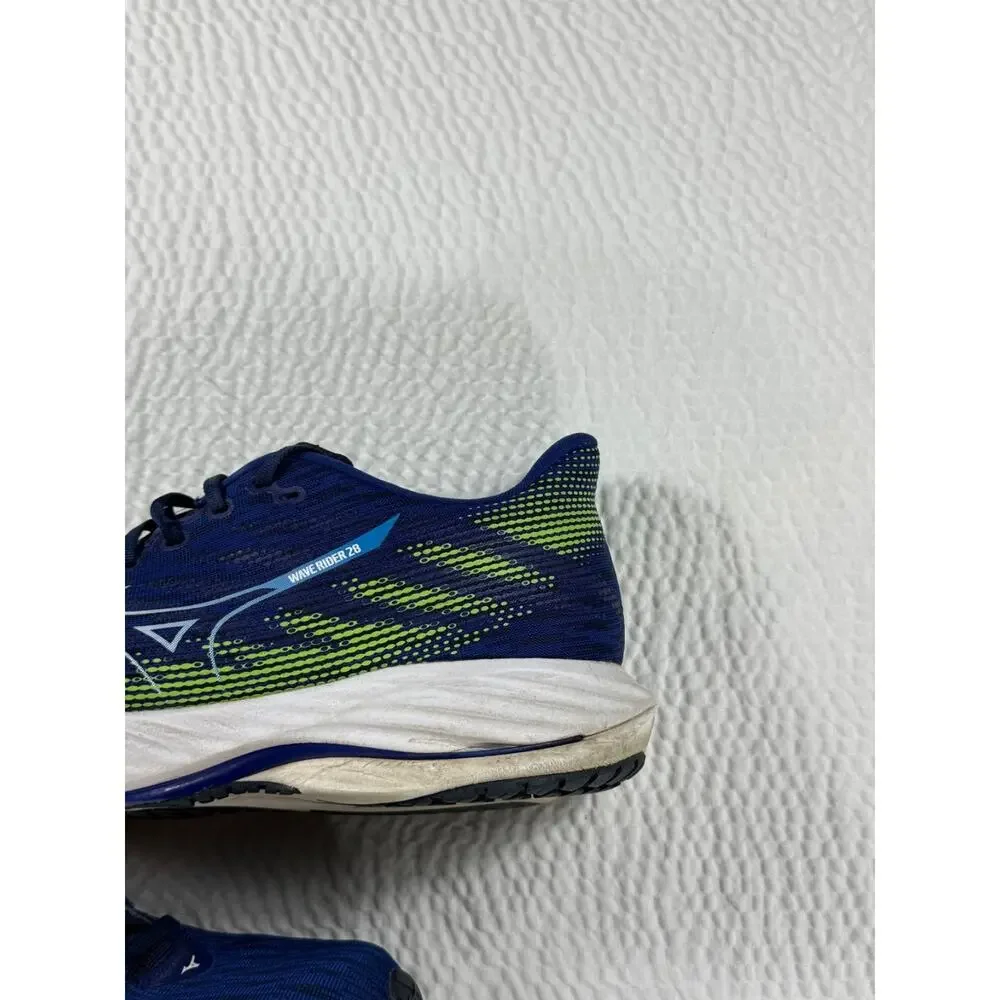 Mizuno Shoes Mens Size 13 Blue Green Wave Rider 28 Athletic Running Sneakers